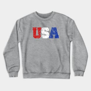 USA Rustic Faded Logo Crewneck Sweatshirt